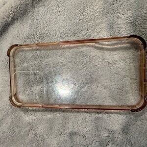 Transparent Phone Case with Gold Accents